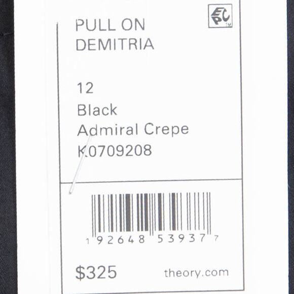Theory Black Sugar Discreet Flare Pants Size 12 - Picture 9 of 11
